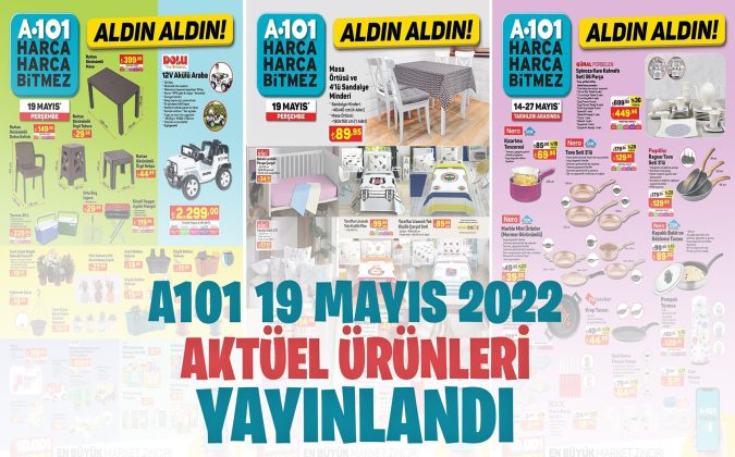 A101 19 Mayıs 2022 Aktüel Kataloğu Yayınlandı